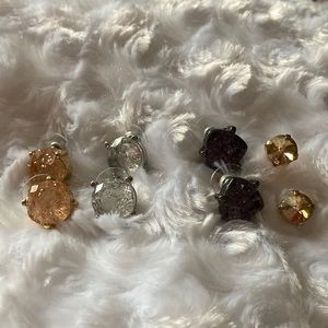 4 beautiful pair of stud earrings.